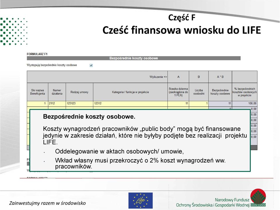 w zakresie działań, które nie byłyby podjęte bez realizacji projektu