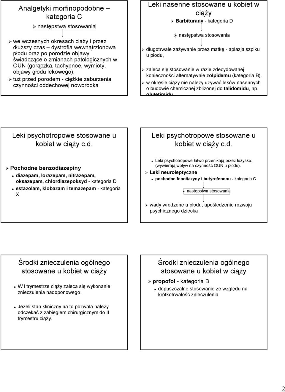 kategoria następstwa stosowania długotrwałe zażywanie przez matkę - aplazja szpiku u płodu, zaleca się stosowanie w razie zdecydowanej konieczności alternatywnie zolpidemu (kategoria ).