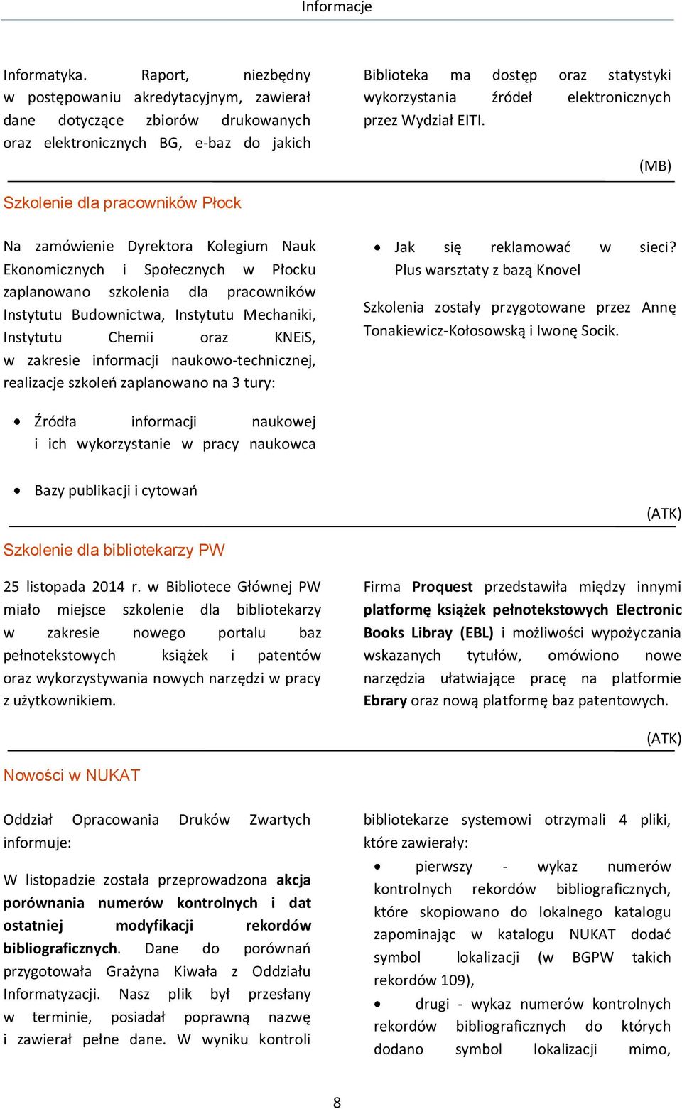 elektronicznych przez Wydział EITI.