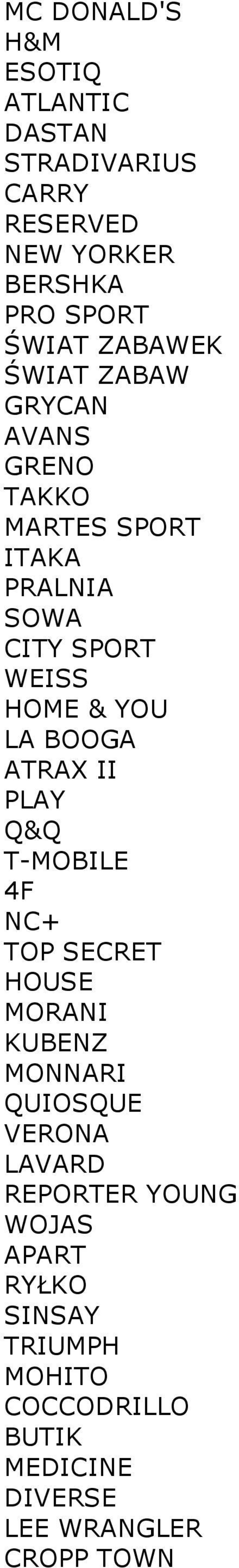 LA BOOGA ATRAX II PLAY Q&Q T-MOBILE 4F NC+ TOP SECRET HOUSE MORANI KUBENZ MONNARI QUIOSQUE VERONA LAVARD