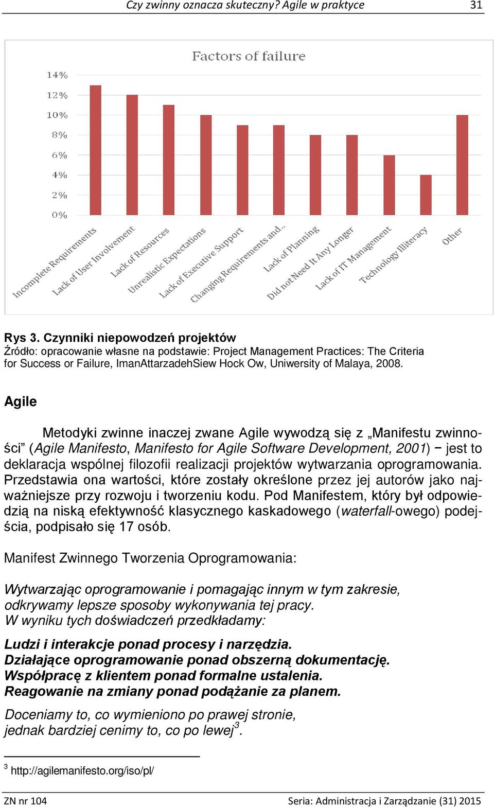 Agile Metodyki zwinne inaczej zwane Agile wywodzą się z Manifestu zwinności (Agile Manifesto, Manifesto for Agile Software Development, 2001) jest to deklaracja wspólnej filozofii realizacji