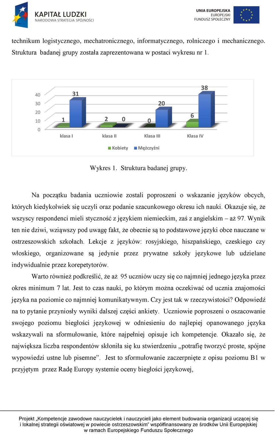 Na początku badania uczniowie zostali poproszeni o wskazanie języków obcych, których kiedykolwiek się uczyli oraz podanie szacunkowego okresu ich nauki.