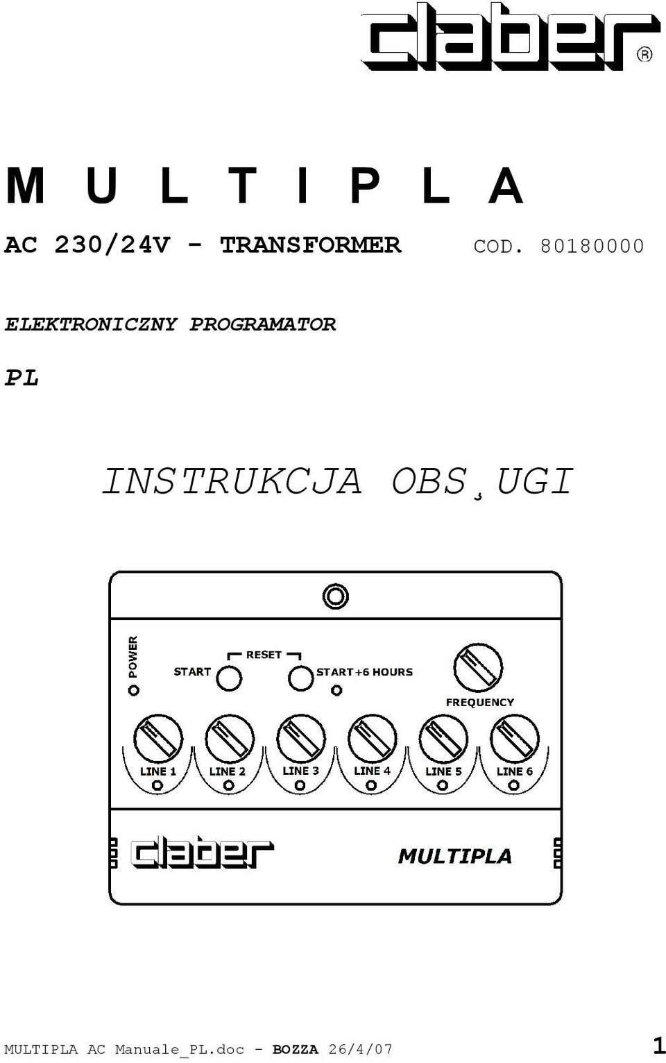 80180000 ELEKTRONICZNY PROGRAMATOR