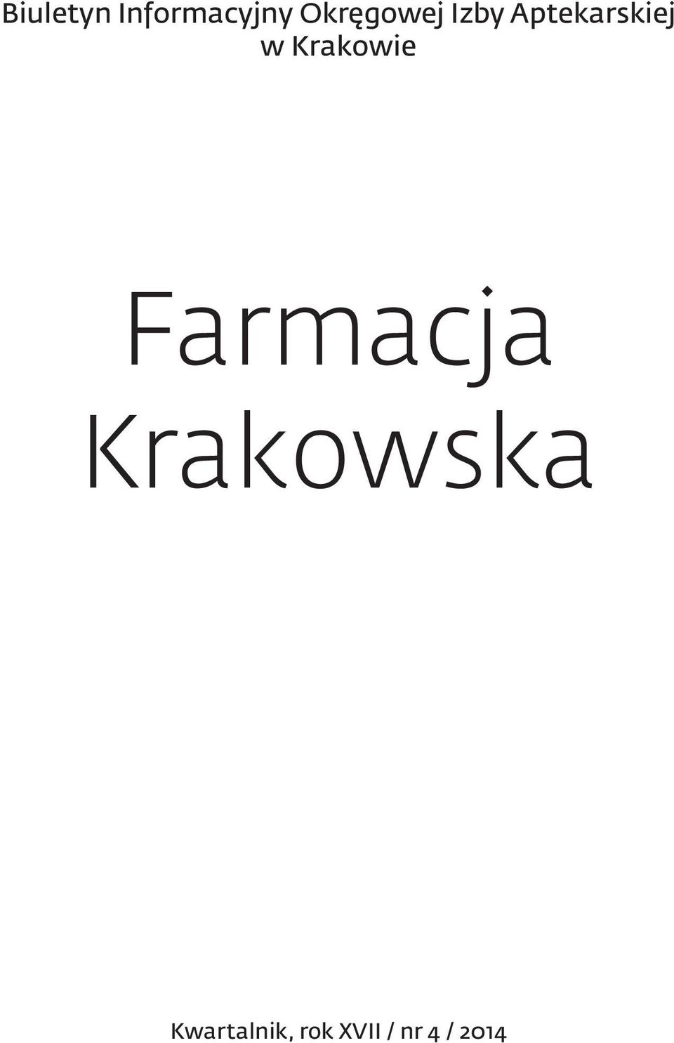 w Krakowie Farmacja