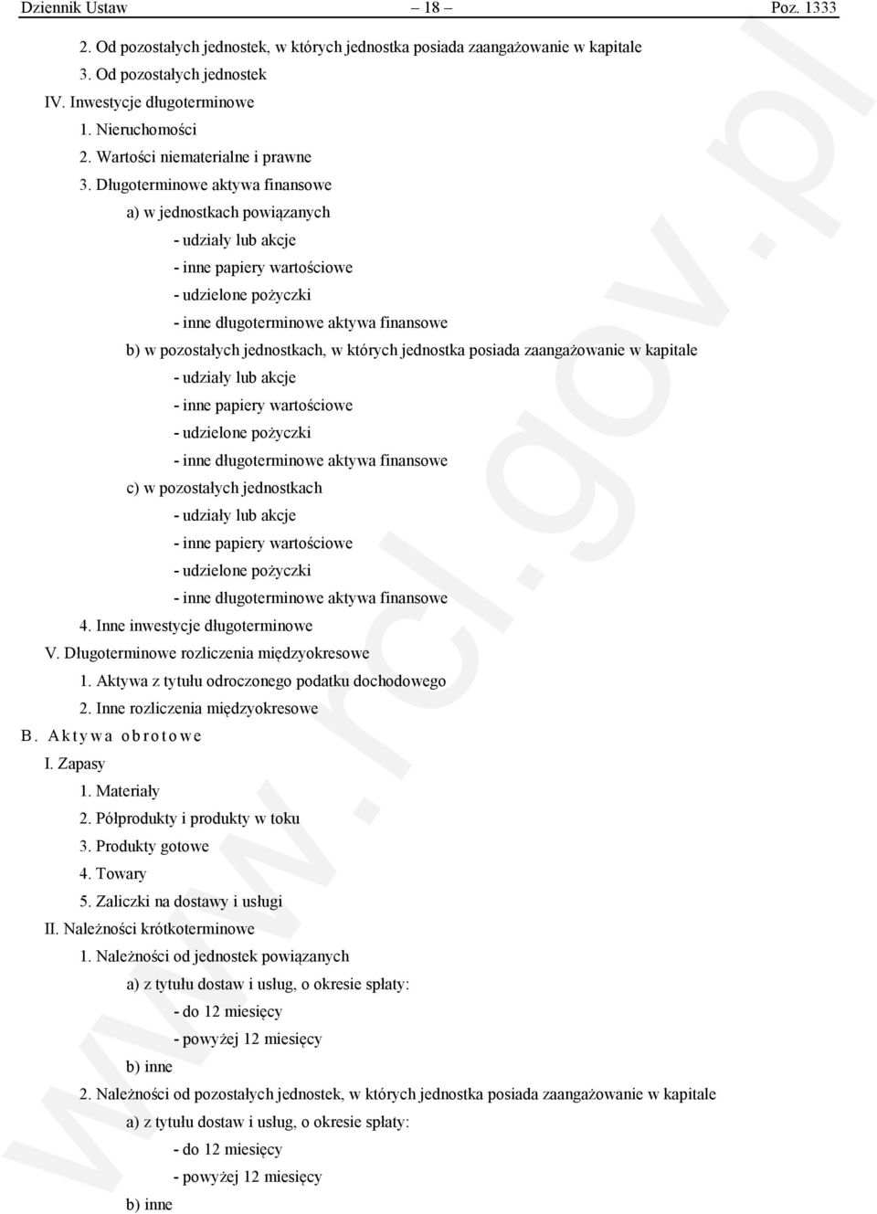 Długoterminowe aktywa finansowe a) w jednostkach powiązanych - udziały lub akcje - inne papiery wartościowe - udzielone pożyczki - inne długoterminowe aktywa finansowe b) w pozostałych jednostkach, w