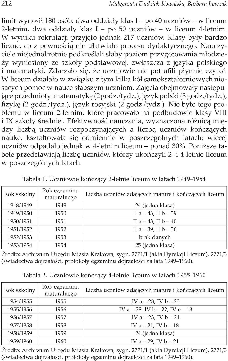 Nauczyciele niejednokrotnie podkreślali słaby poziom przygotowania młodzieży wyniesiony ze szkoły podstawowej, zwłaszcza z języka polskiego i matematyki.