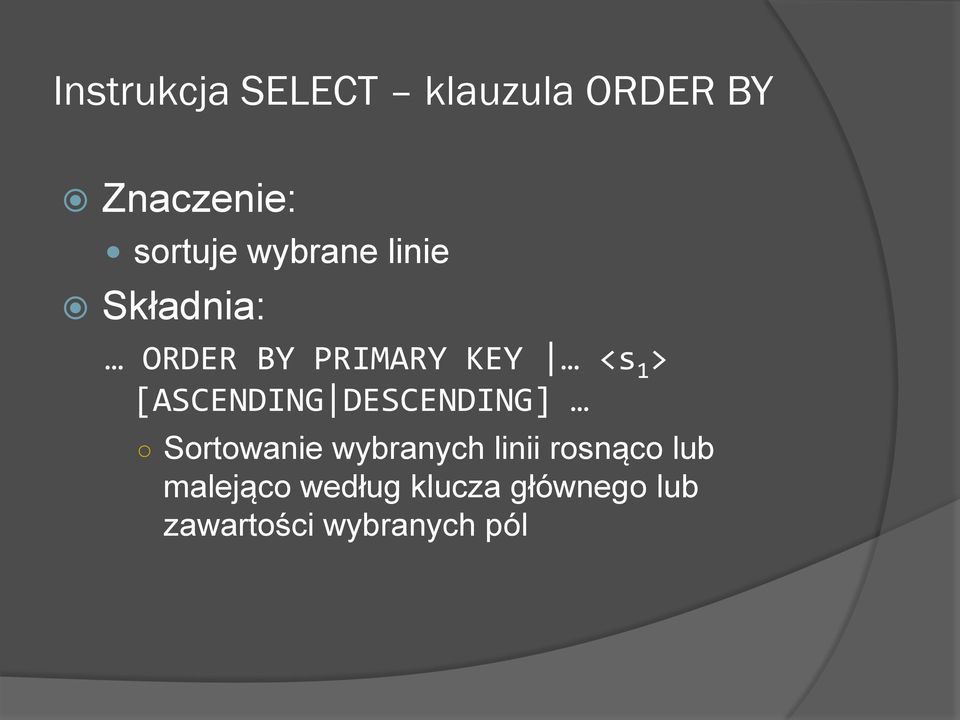 [ASCENDING DESCENDING] Sortowanie wybranych linii rosnąco