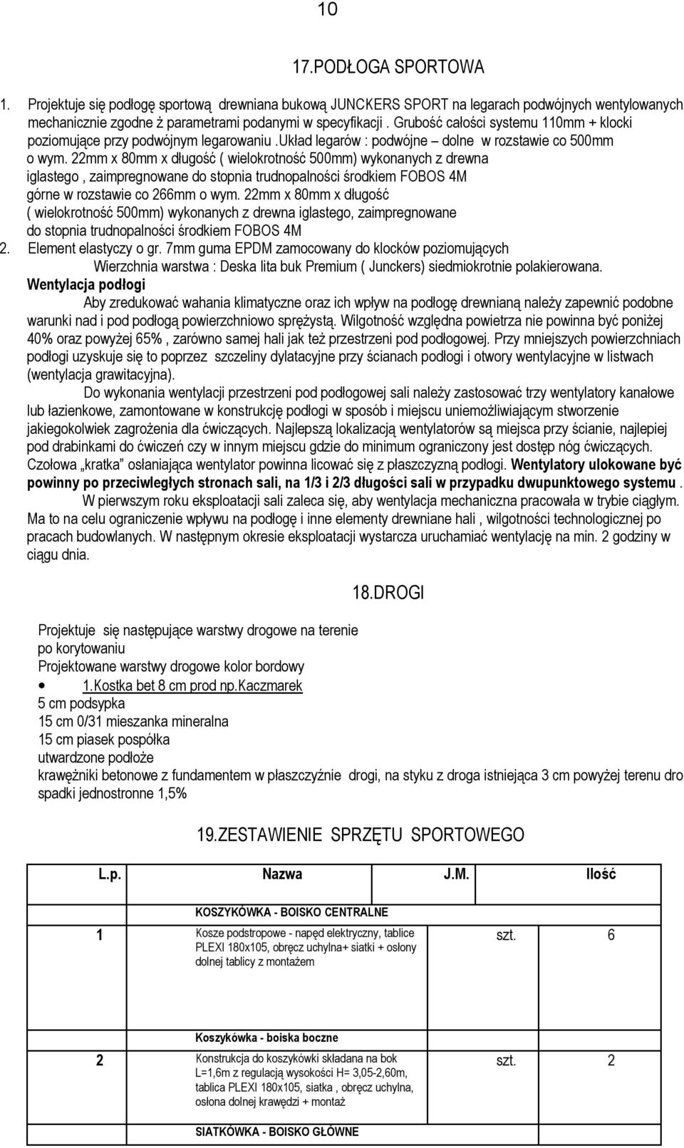 22mm x 80mm x długość ( wielokrotność 500mm) wykonanych z drewna iglastego, zaimpregnowane do stopnia trudnopalności środkiem FOBOS 4M górne w rozstawie co 266mm o wym.