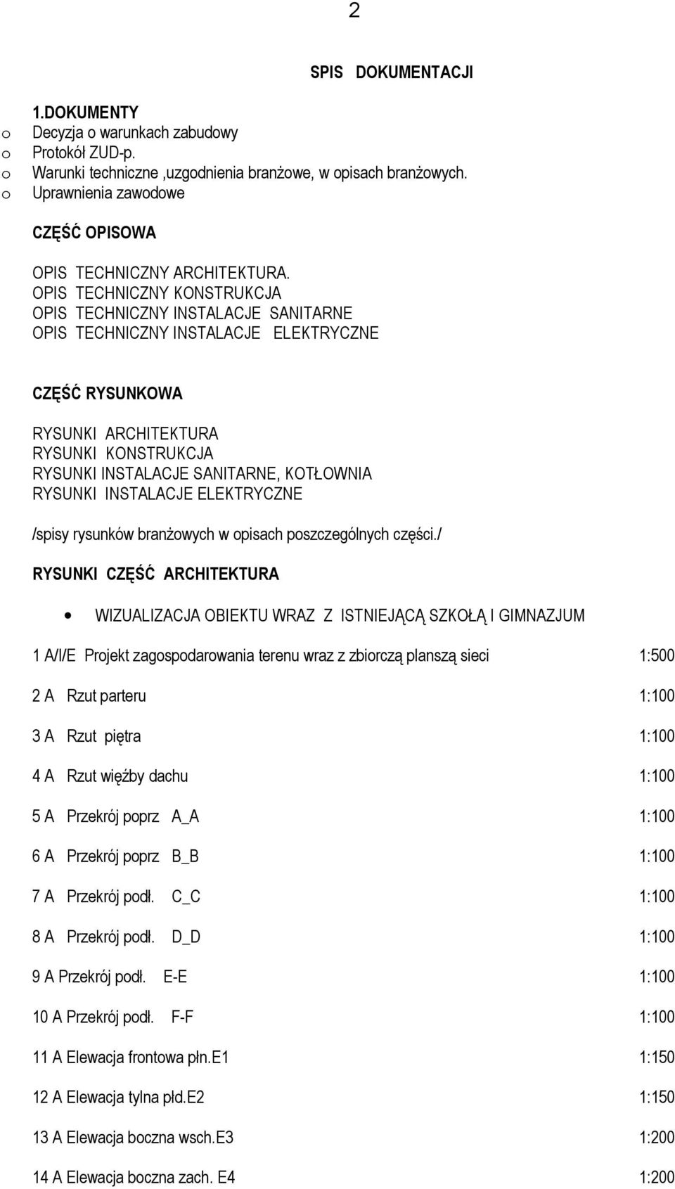 OPIS TECHNICZNY KONSTRUKCJA OPIS TECHNICZNY INSTALACJE SANITARNE OPIS TECHNICZNY INSTALACJE ELEKTRYCZNE CZĘŚĆ RYSUNKOWA RYSUNKI ARCHITEKTURA RYSUNKI KONSTRUKCJA RYSUNKI INSTALACJE SANITARNE,