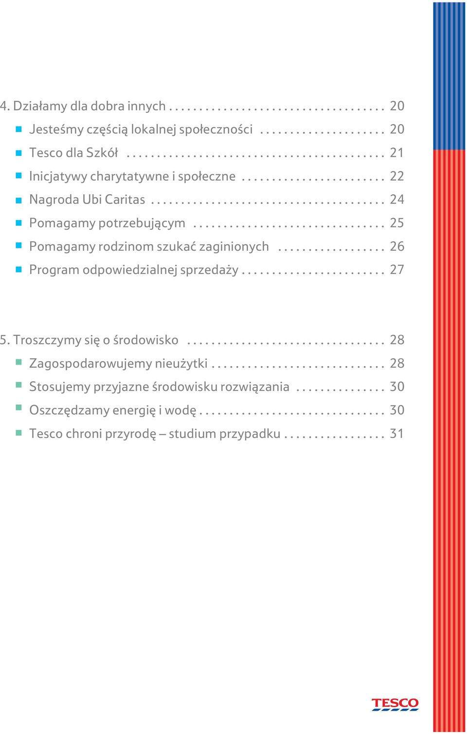 ................. 26 Program odpowiedzialnej sprzedaży........................ 27 5. Troszczymy się o środowisko................................. 28 Zagospodarowujemy nieużytki.