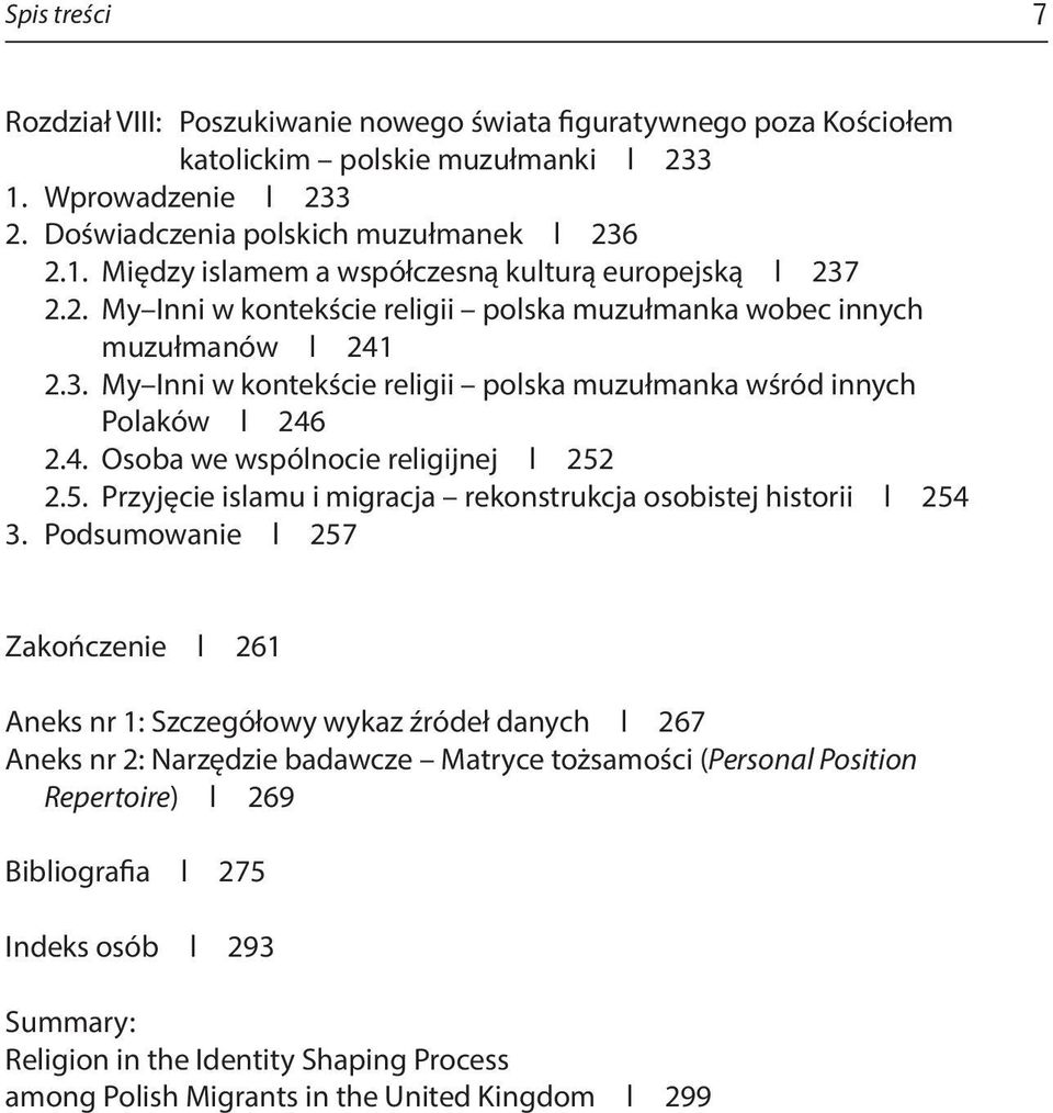 5. Przyjęcie islamu i migracja rekonstrukcja osobistej historii l 254 3.