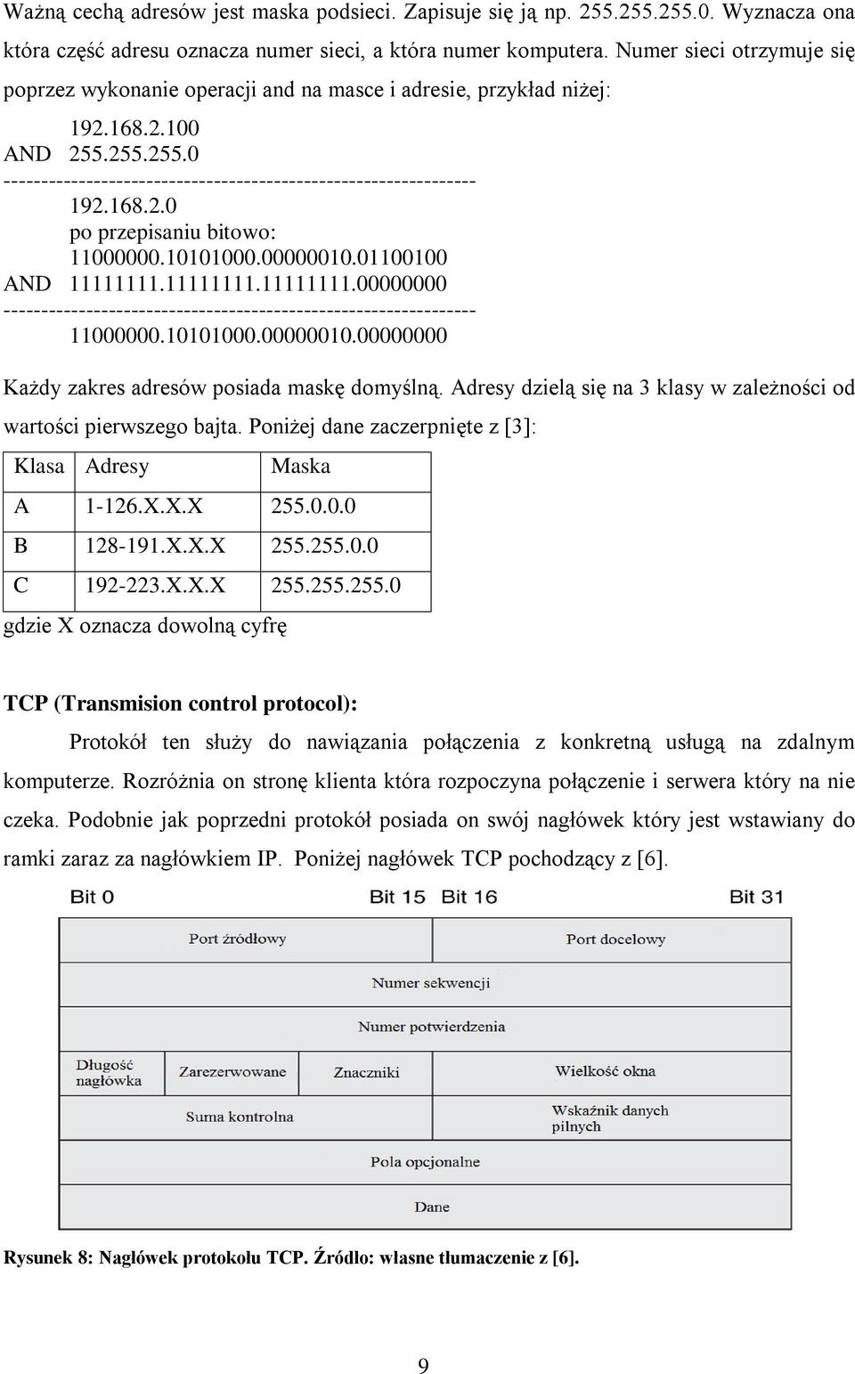 10101000.00000010.01100100 AND 11111111.11111111.11111111.00000000 --------------------------------------------------------------- 11000000.10101000.00000010.00000000 Każdy zakres adresów posiada maskę domyślną.