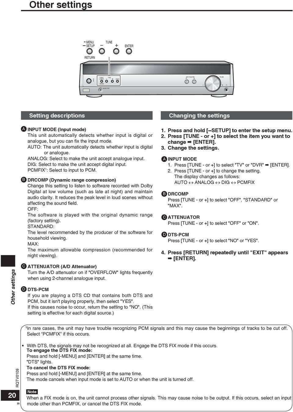 PCMFIX 1 : Select to input to PCM.