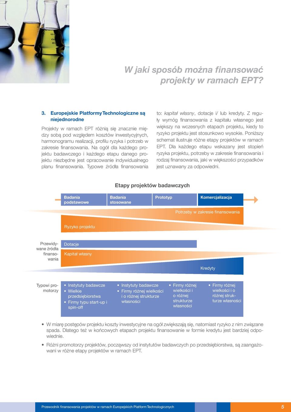 zakresie finansowania. Na ogół dla każdego projektu badawczego i każdego etapu danego projektu niezbędne jest opracowanie indywidualnego planu finansowania.