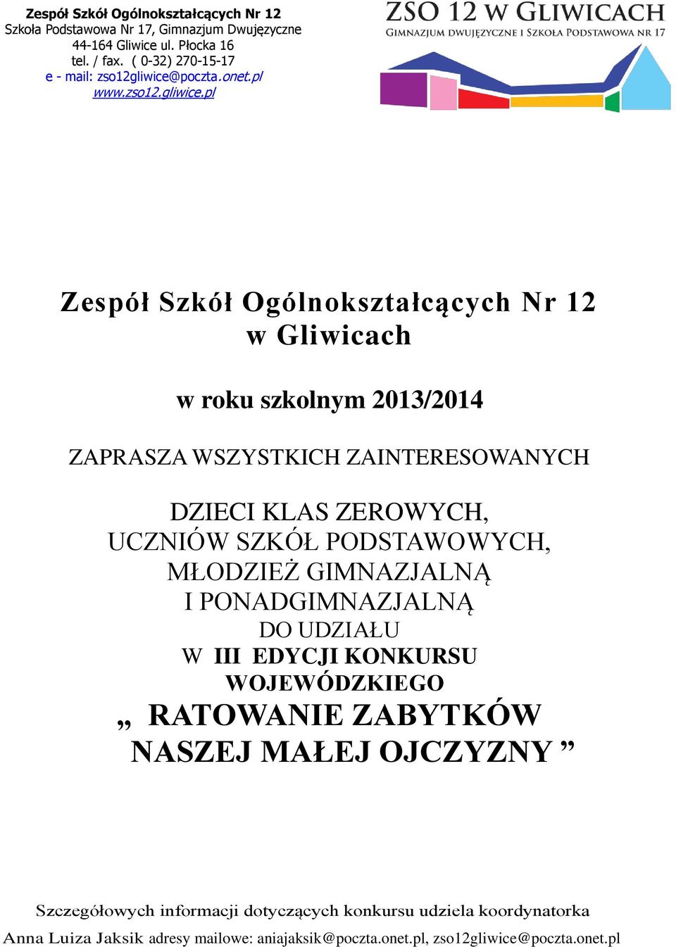 poczta.onet.pl www.zso12.gliwice.