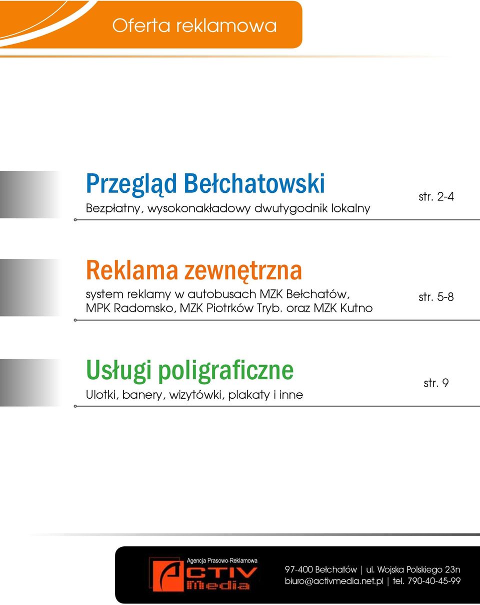 2-4 Reklama zewnętrzna system reklamy w autobusach MZK Bełchatów,