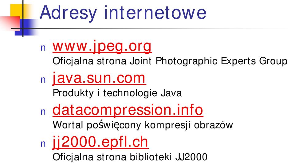 java.sun.com Produkty i technologie Java datacompression.