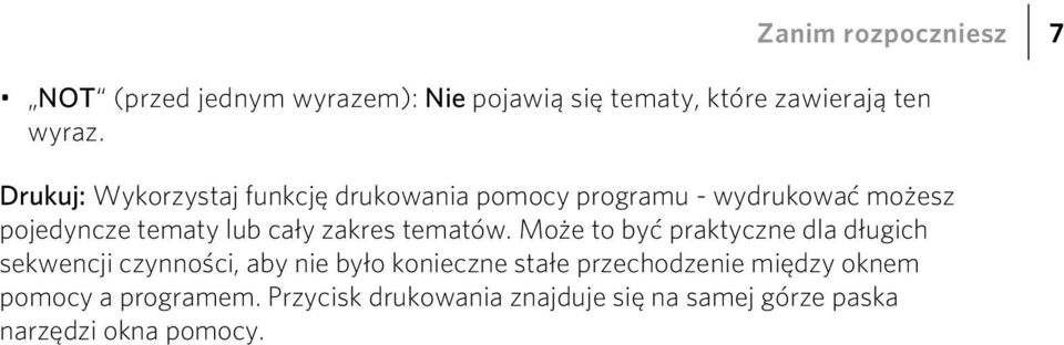 zakres tematów.