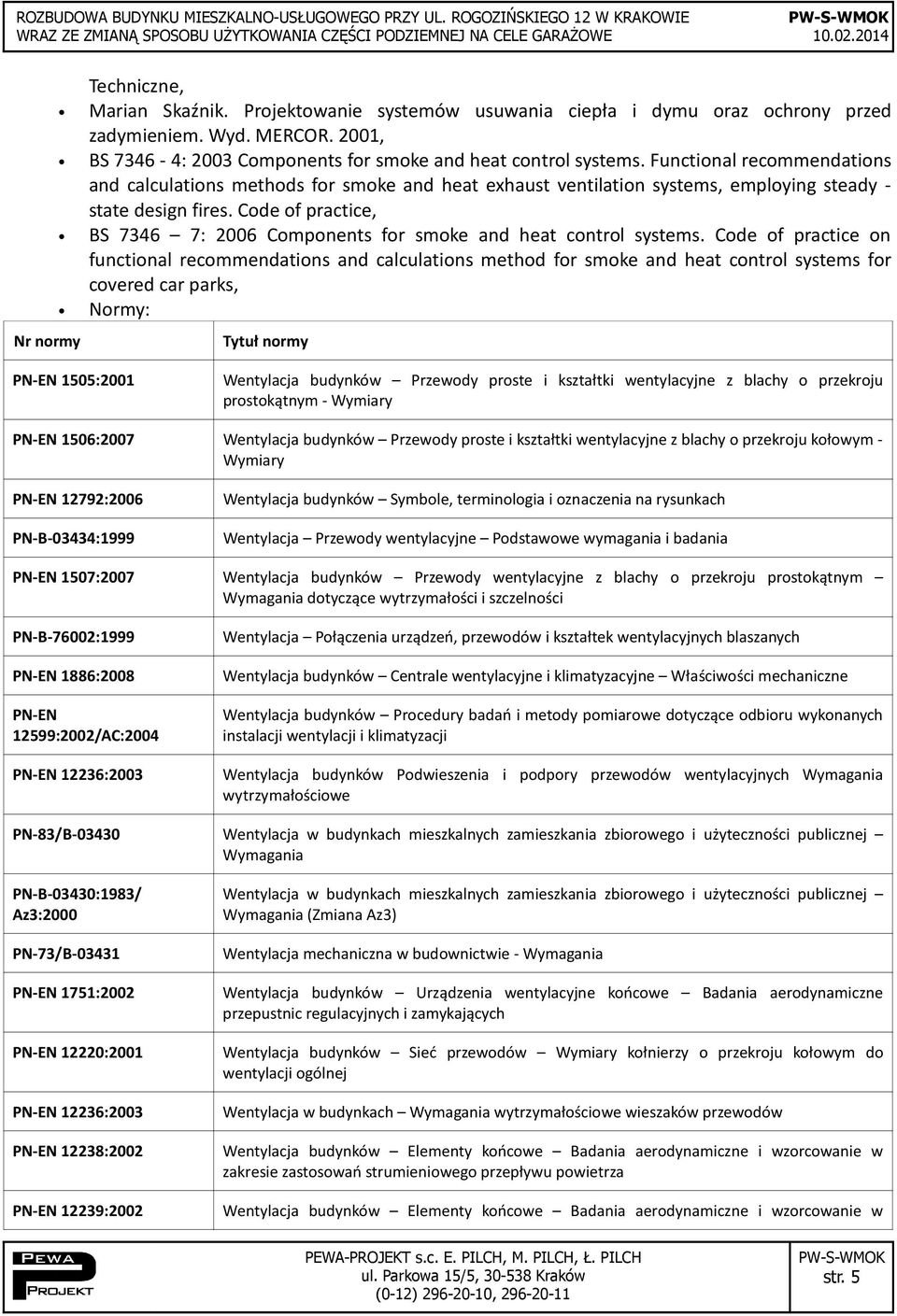 Code of practice, BS 7346 7: 2006 Components for smoke and heat control systems.