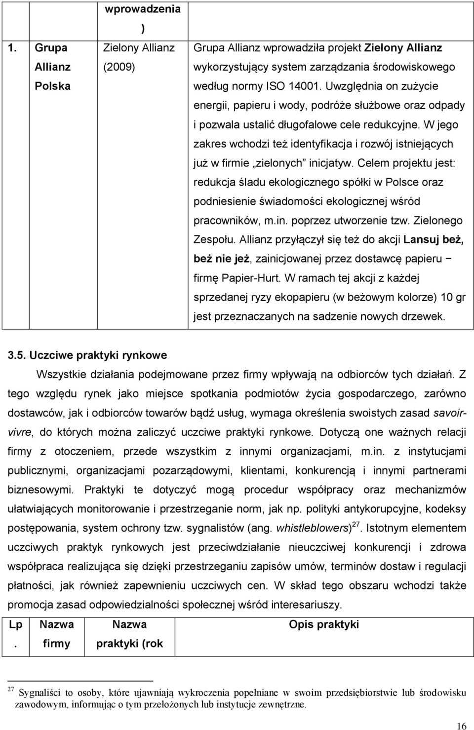 W jego zakres wchodzi też identyfikacja i rozwój istniejących już w firmie zielonych inicjatyw.