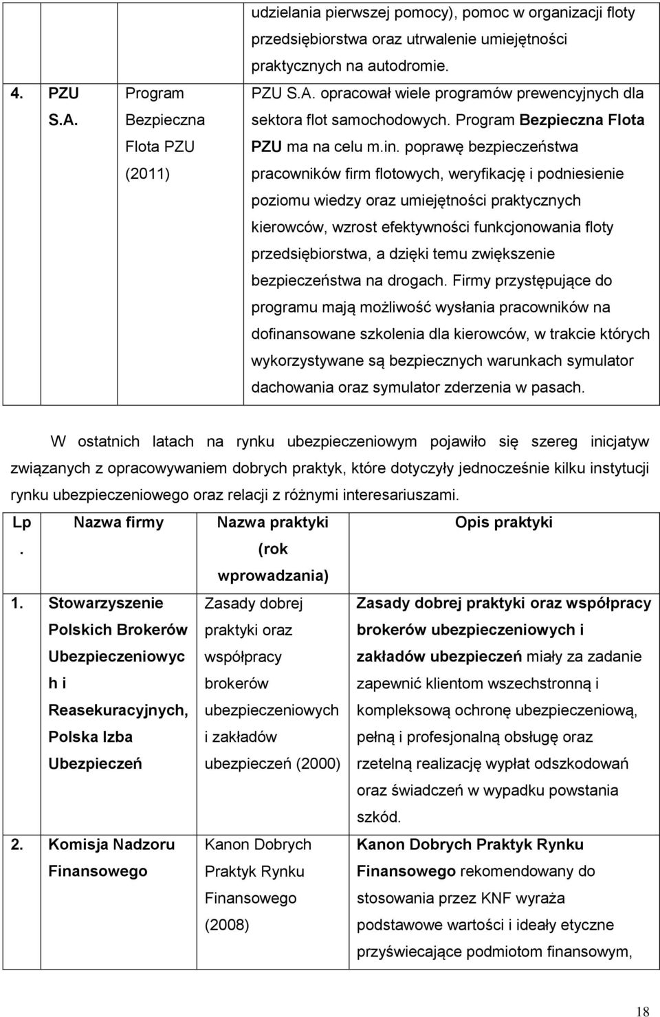 poprawę bezpieczeństwa pracowników firm flotowych, weryfikację i podniesienie poziomu wiedzy oraz umiejętności praktycznych kierowców, wzrost efektywności funkcjonowania floty przedsiębiorstwa, a