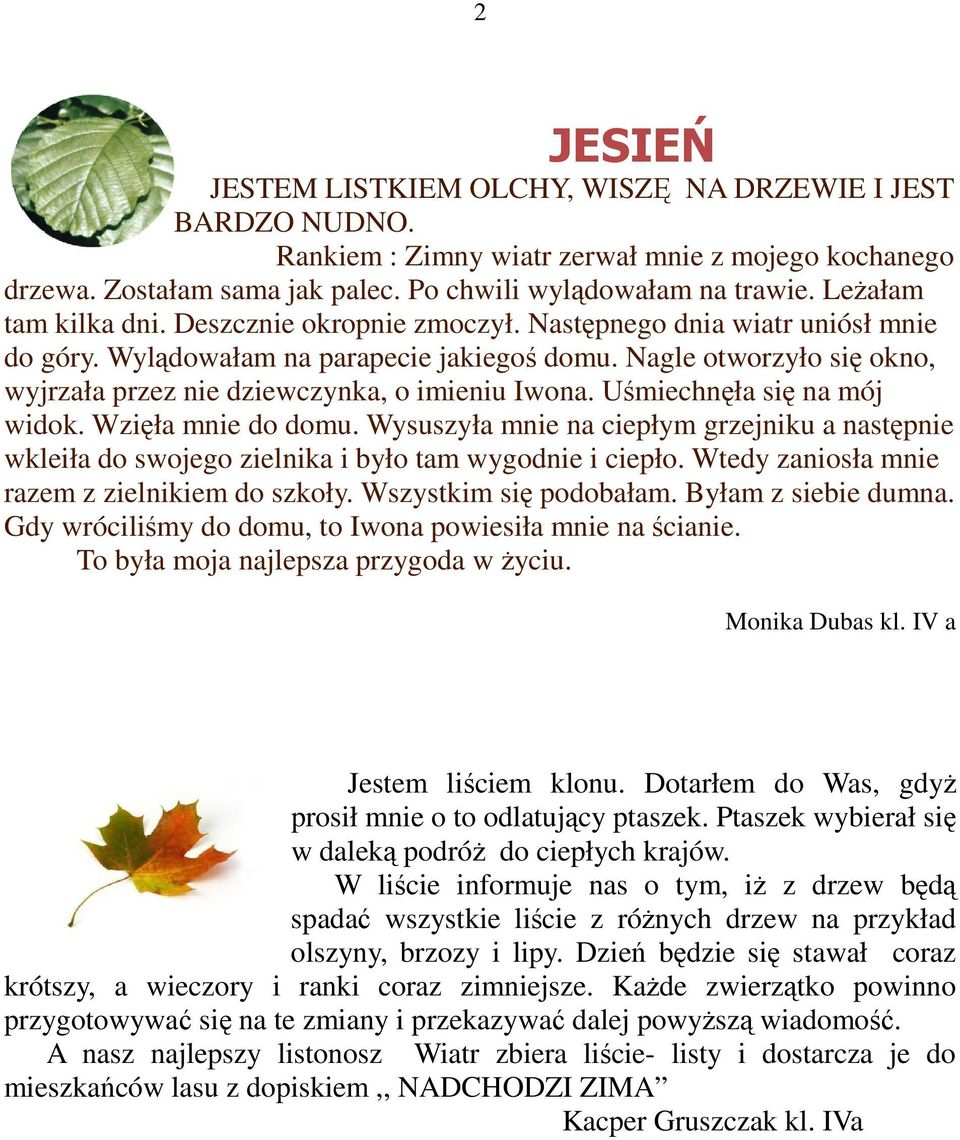 Nagle otworzyło się okno, wyjrzała przez nie dziewczynka, o imieniu Iwona. Uśmiechnęła się na mój widok. Wzięła mnie do domu.