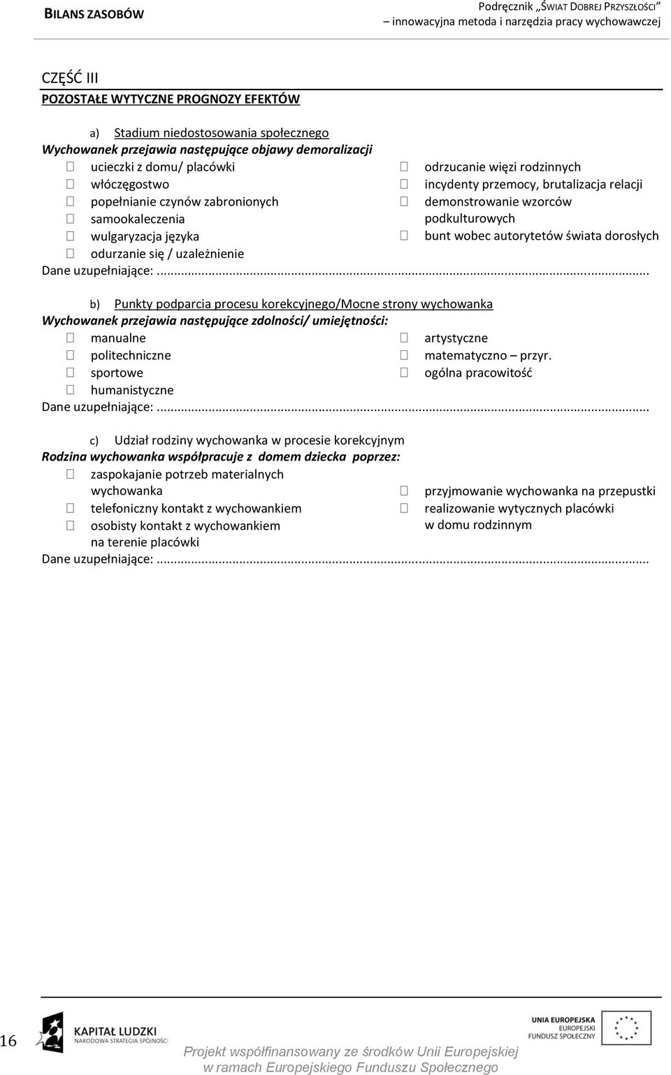 odurzanie się / uzależnienie Dane uzupełniające:.