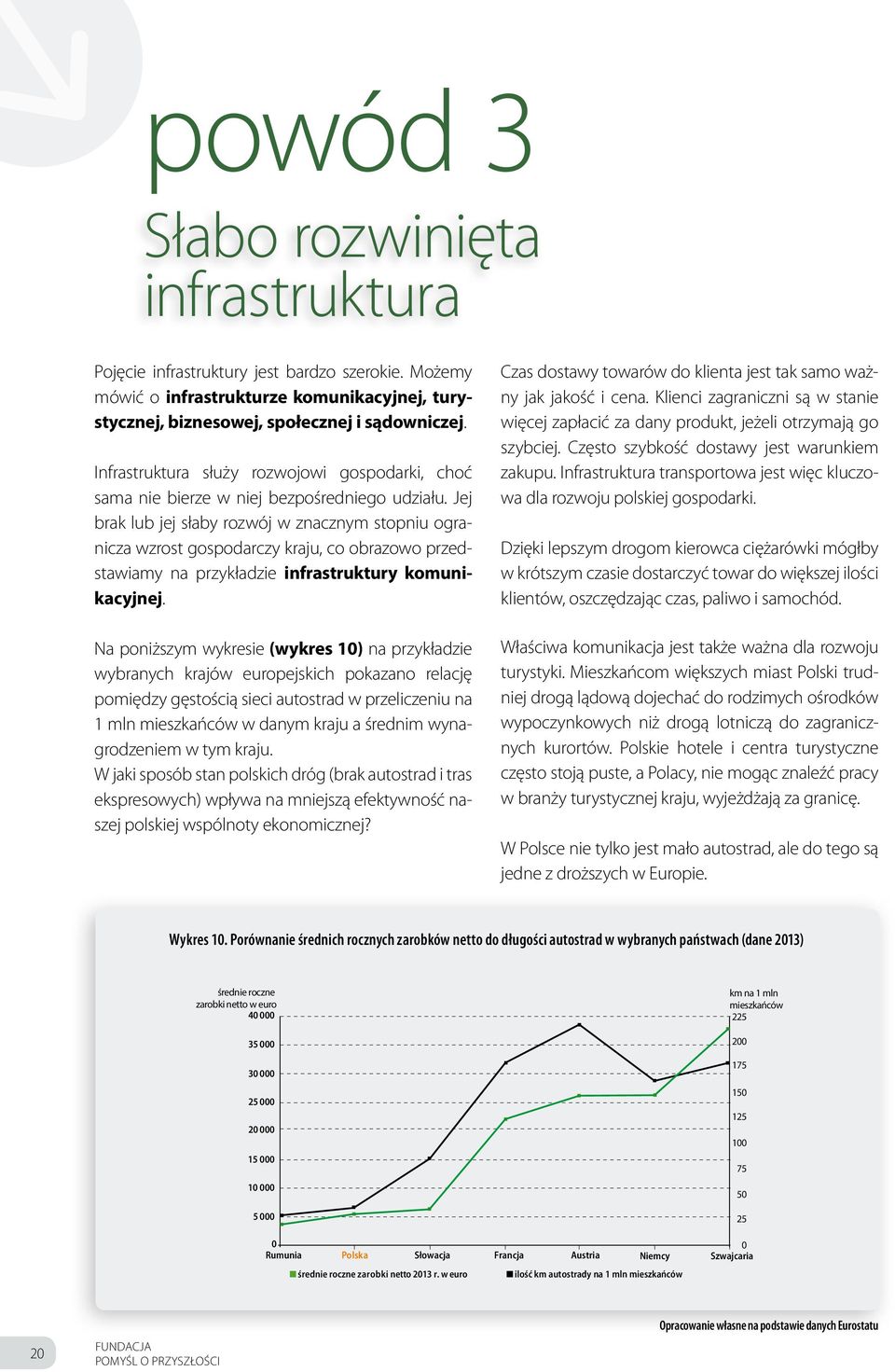 Jej brak lub jej słaby rozwój w znacznym stopniu ogranicza wzrost gospodarczy kraju, co obrazowo przedstawiamy na przykładzie infrastruktury komunikacyjnej.