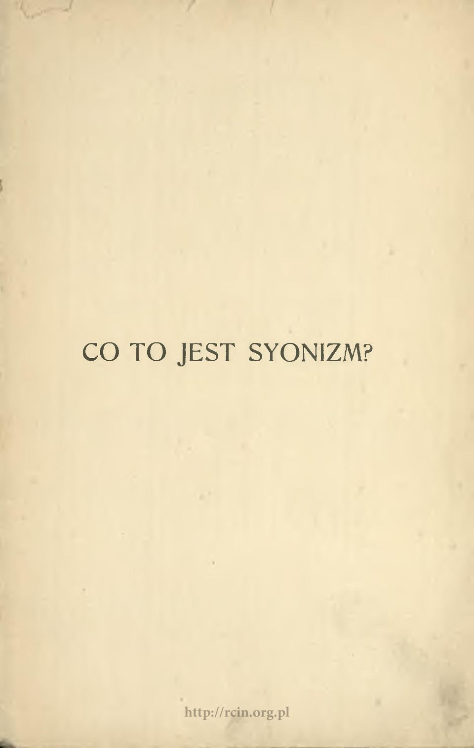 SYONIZM?