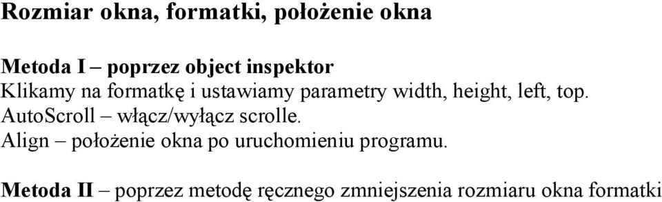 AutoScroll włącz/wyłącz scrolle.