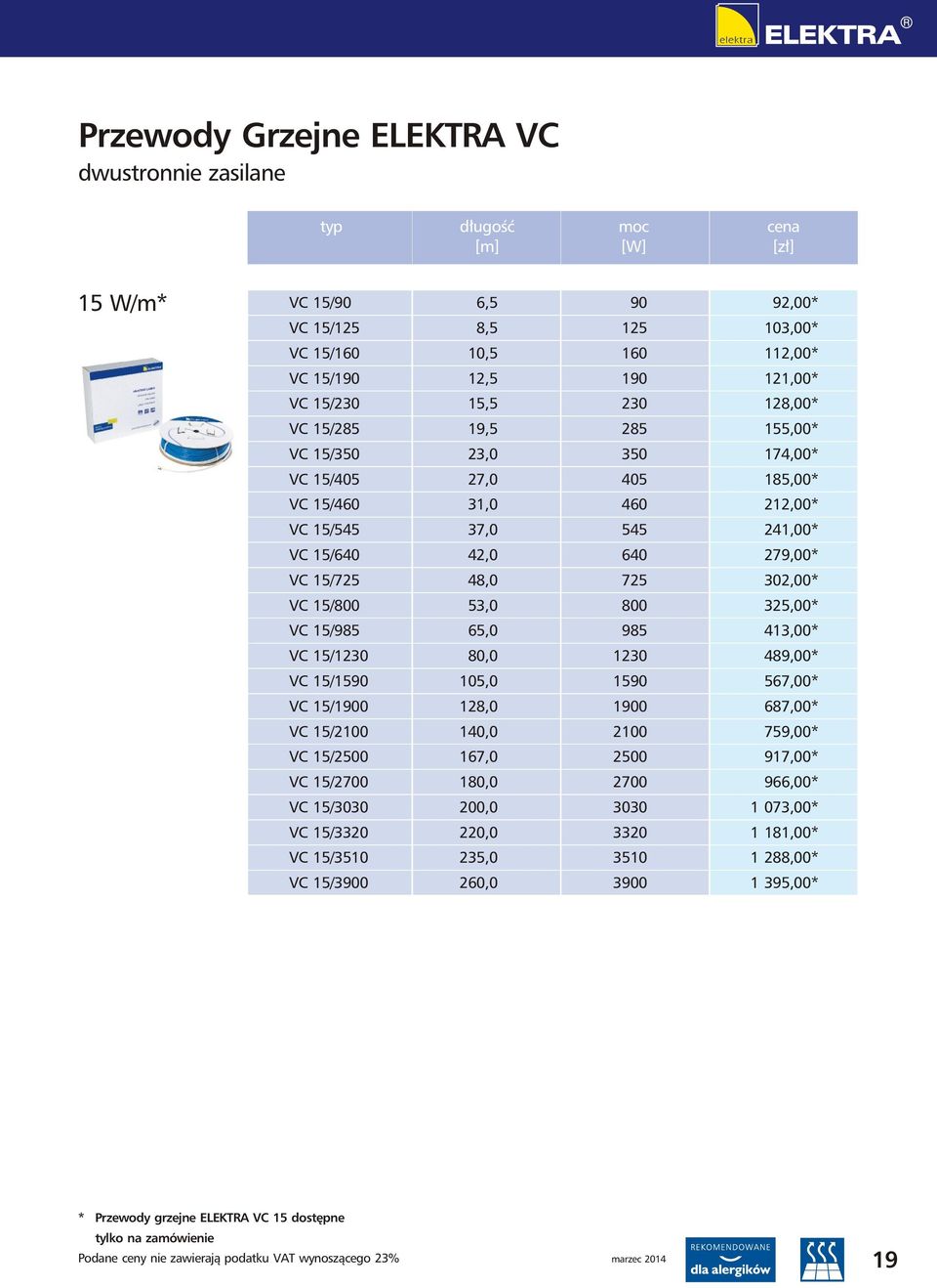 18,0 1900 VC 15/100 140,0 100 VC 15/500 167,0 500 VC 15/700 180,0 700 VC 15/3030 00,0 3030 VC 15/330 0,0 330 VC 15/3510 35,0 3510 VC 15/3900 60,0 3900 9,00* 103,00* 11,00* 11,00* 18,00* 155,00*