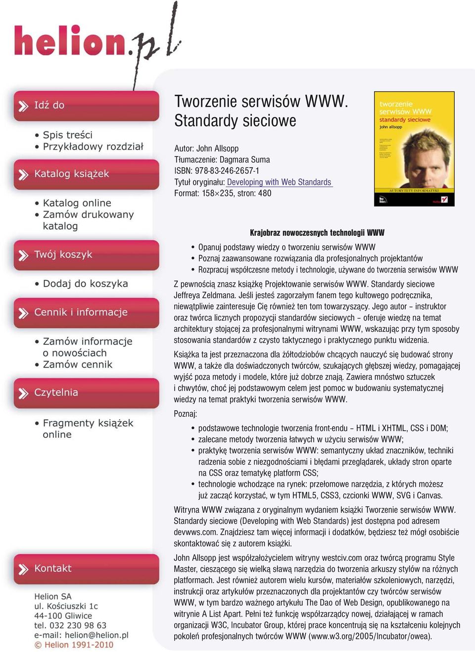 WWW Opanuj podstawy wiedzy o tworzeniu serwisów WWW Poznaj zaawansowane rozwi¹zania dla profesjonalnych projektantów Rozpracuj wspó³czesne metody i technologie, u ywane do tworzenia serwisów WWW Z