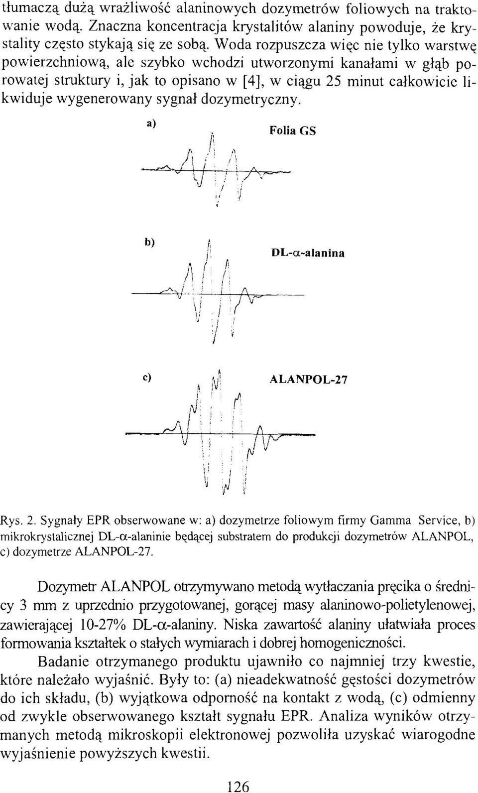 sygnał dozymetryczny. c )! ALANPOL-27 Rys. 2.