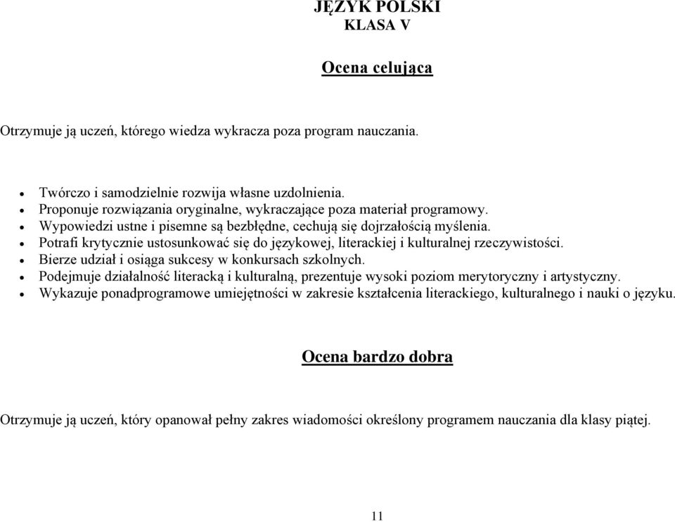 Potrafi krytycznie ustosunkować się do językowej, literackiej i kulturalnej rzeczywistości. Bierze udział i osiąga sukcesy w konkursach szkolnych.