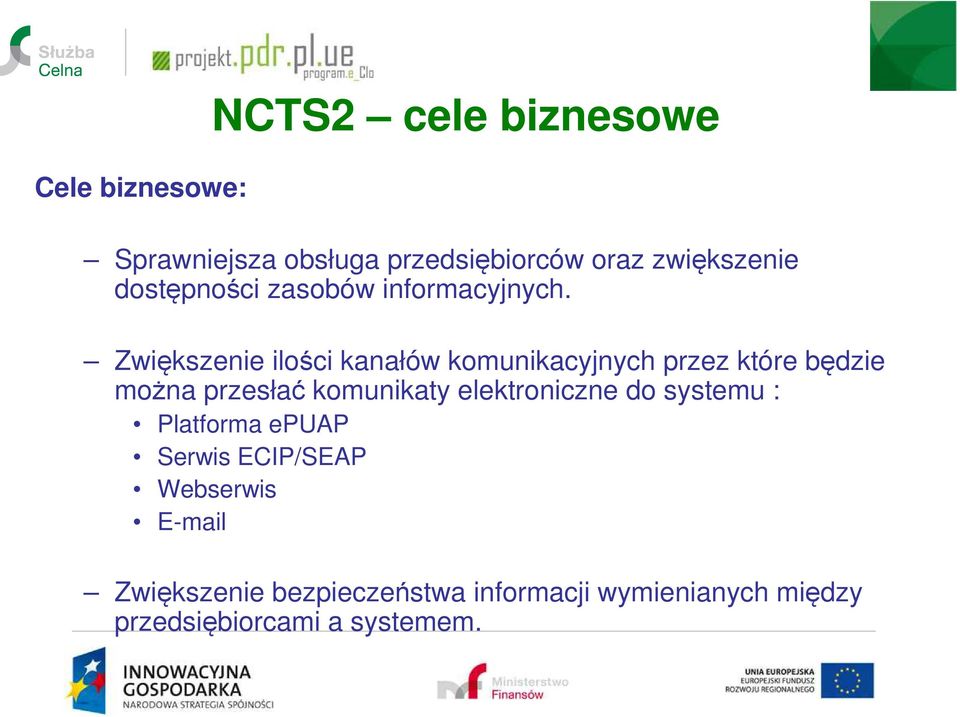 Zwiększenie ilości kanałów komunikacyjnych przez które będzie można przesłać komunikaty