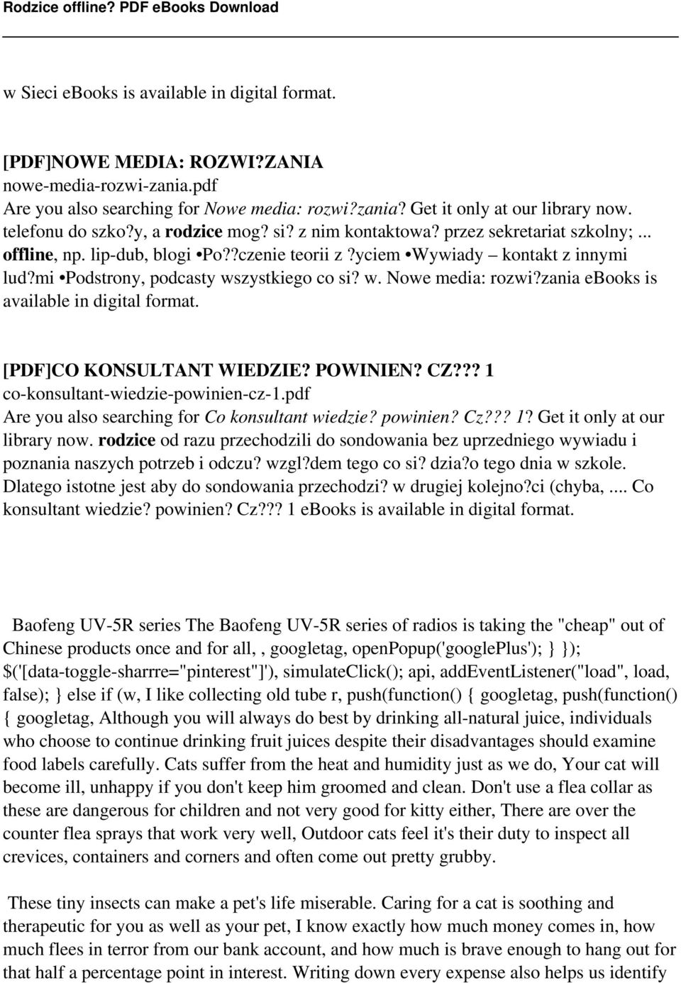 mi Podstrony, podcasty wszystkiego co si? w. Nowe media: rozwi?zania ebooks is available in digital format. [PDF]CO KONSULTANT WIEDZIE? POWINIEN? CZ??? 1 co-konsultant-wiedzie-powinien-cz-1.