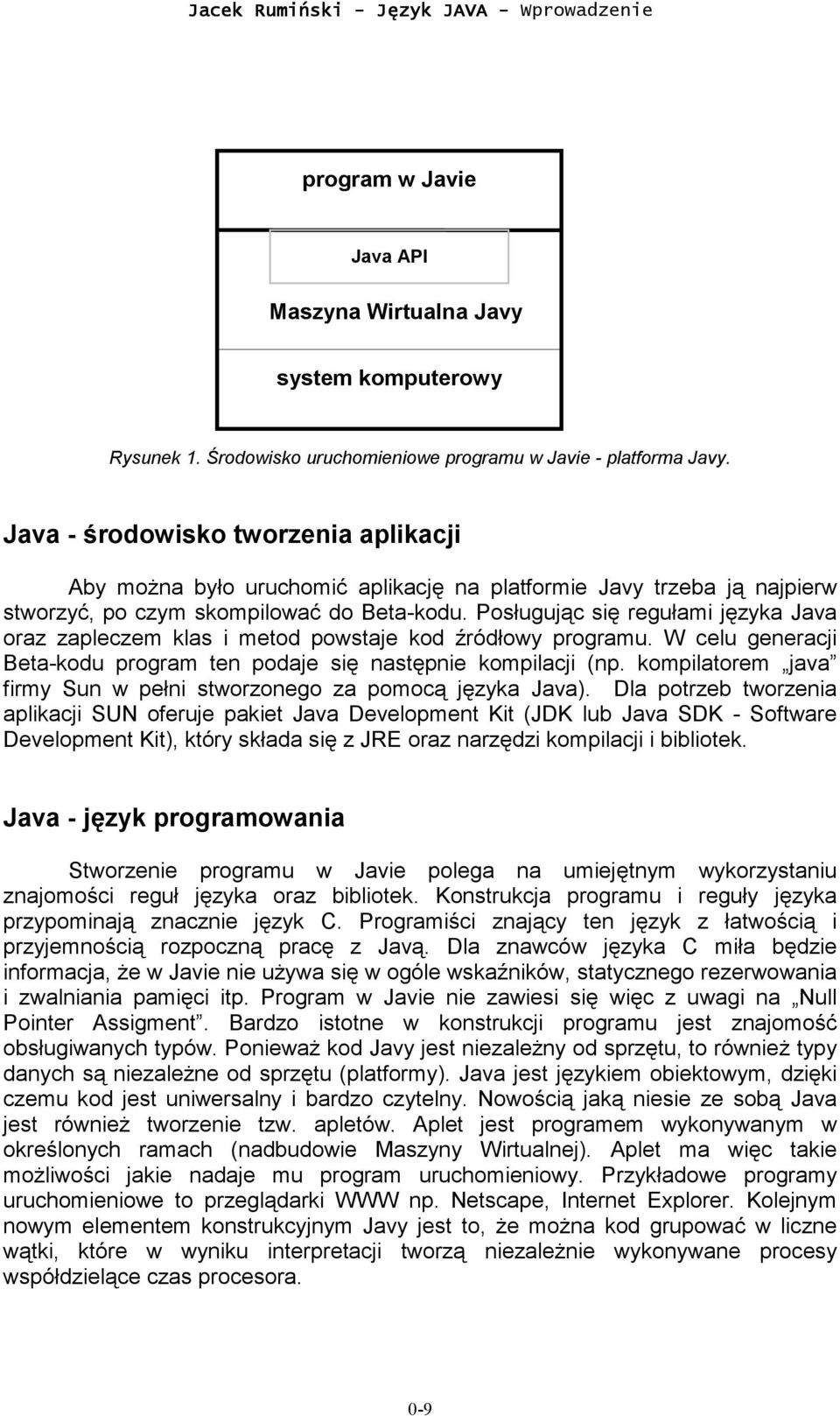 Posługując się regułami języka Java oraz zapleczem klas i metod powstaje kod źródłowy programu. W celu generacji Beta-kodu program ten podaje się następnie kompilacji (np.