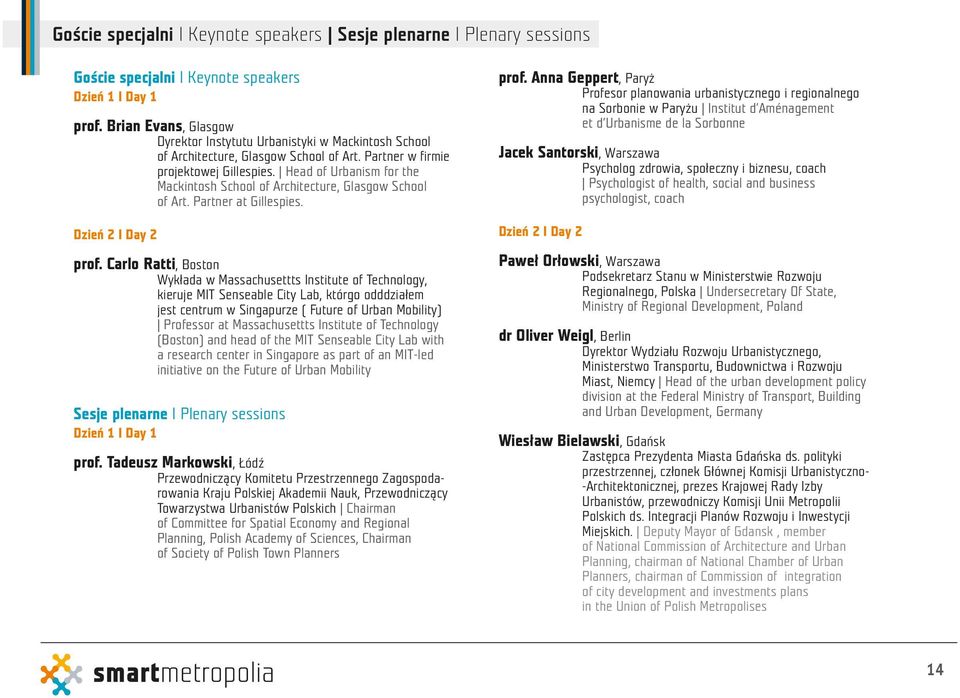 Head of Urbanism for the Mackintosh School of Architecture, Glasgow School of Art. Partner at Gillespies. Dzień 2 I Day 2 prof.