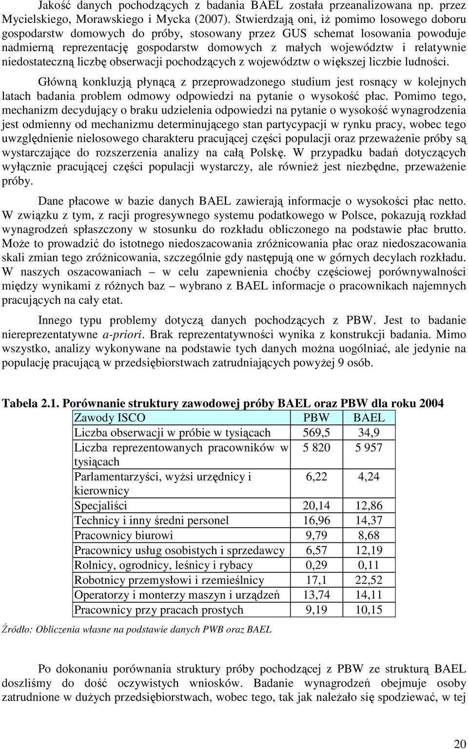 niedostateczną liczbę obserwacji pochodzących z województw o większej liczbie ludności.