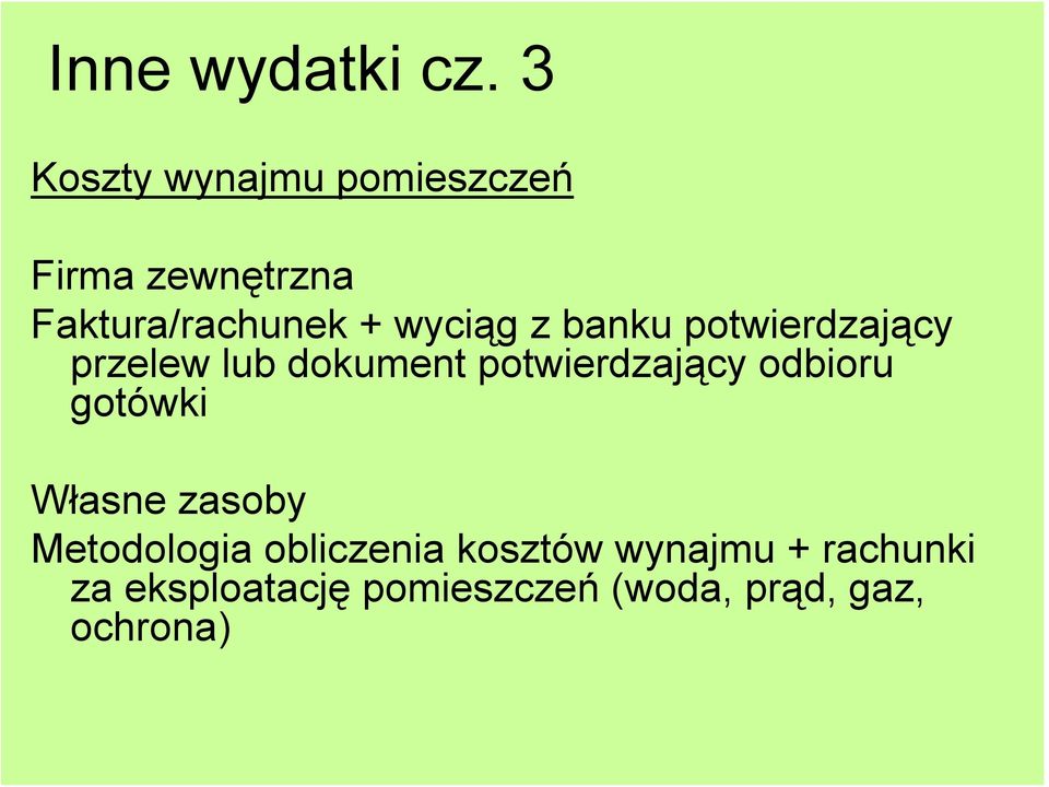 wyciąg z banku potwierdzający przelew lub dokument potwierdzający