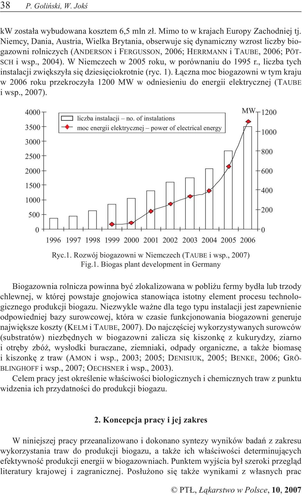 W Niemczech w 2005 roku, w porównaniu do 1995 r., liczba tych instalacji zwiêkszy³a siê dziesiêciokrotnie (ryc. 1).