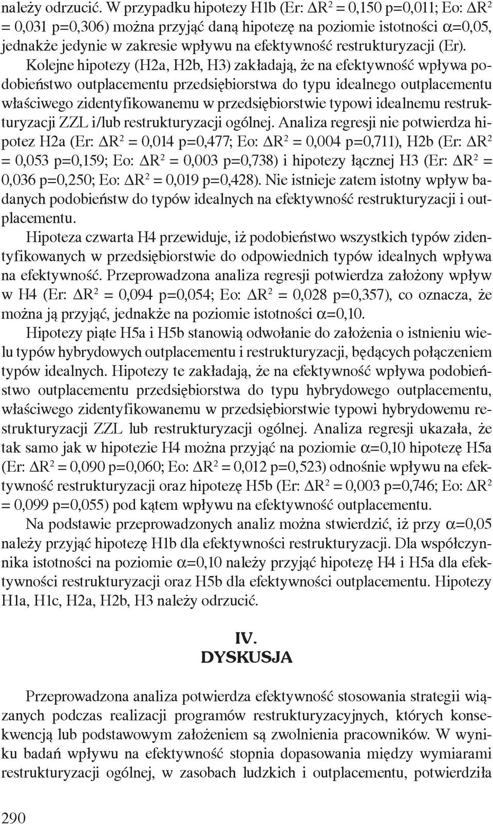 restrukturyzacji (Er).