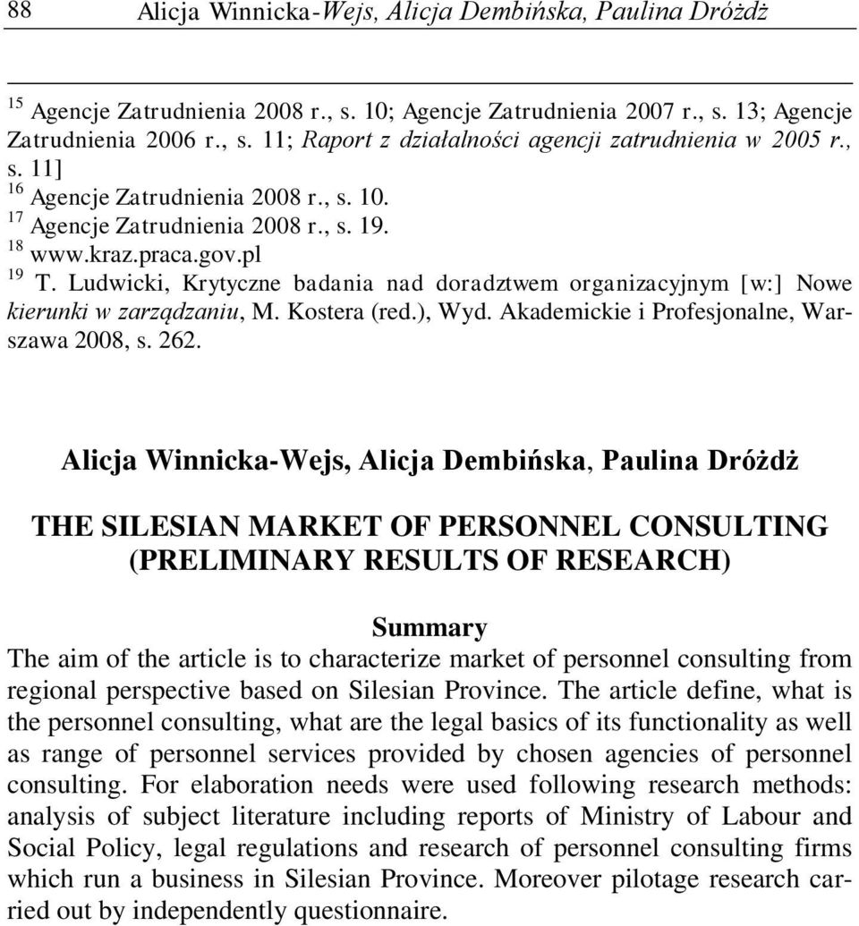 Akademickie i Profesjonalne, Warszawa 2008, s. 262.