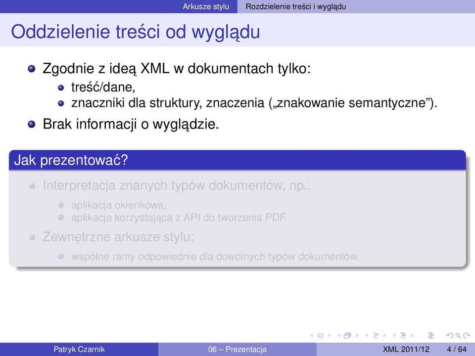 Interpretacja znanych typów dokumentów, np.: aplikacja okienkowa, aplikacja korzystajaca z API do tworzenia PDF.