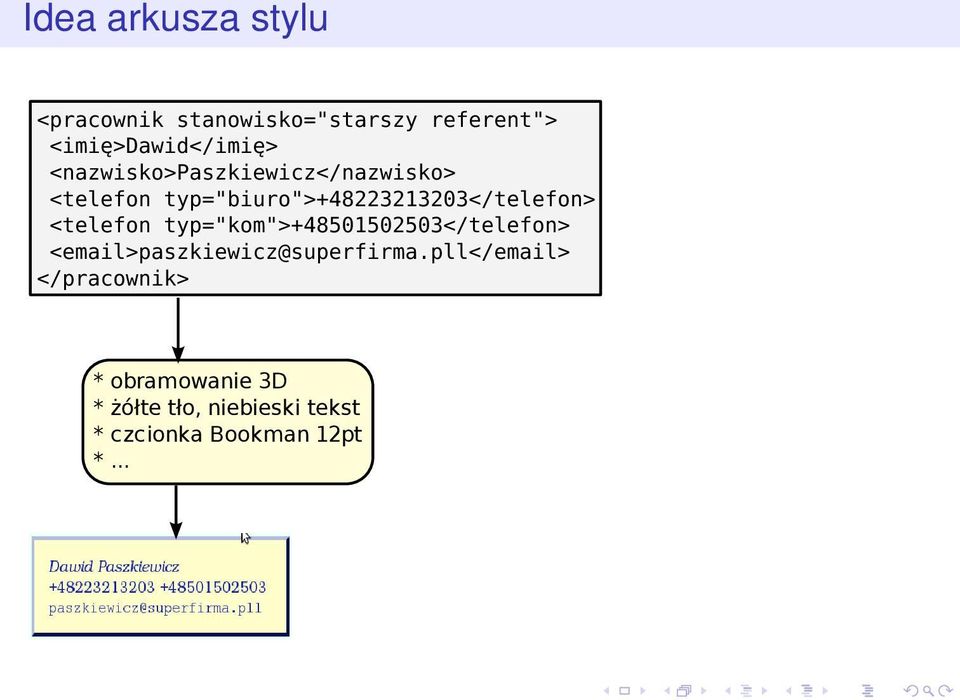 <telefon typ="kom">+48501502503</telefon> <email>paszkiewicz@superfirma.