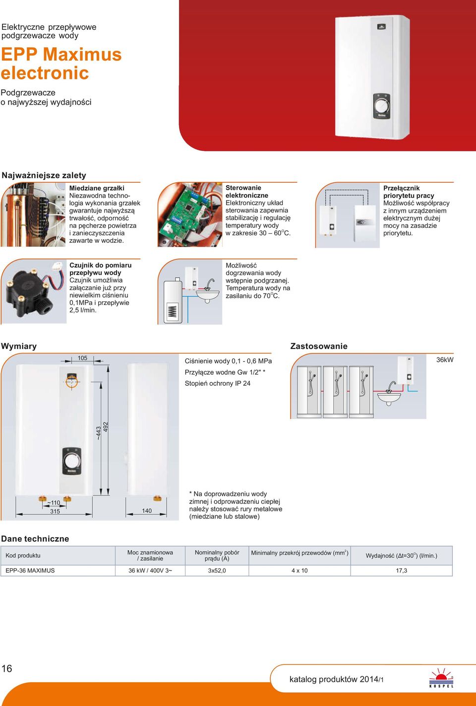 Przełącznik priorytetu pracy Możliwość współpracy z innym urządzeniem elektrycznym dużej mocy na zasadzie priorytetu.