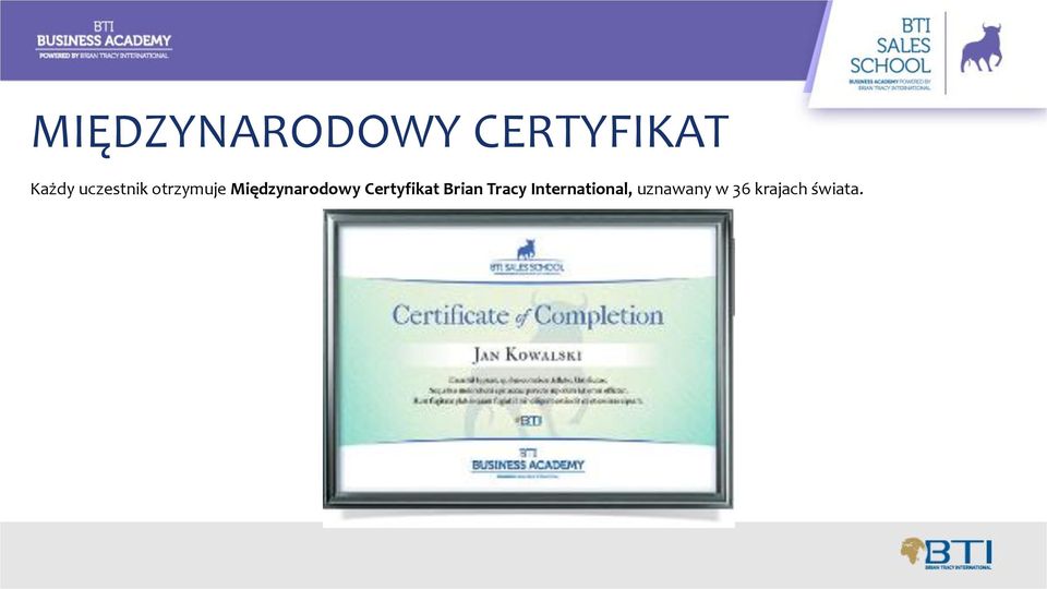 Międzynarodowy Certyfikat Brian