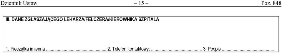 LEKARZA/FELCZERA/KIEROWNIKA SZPITALA