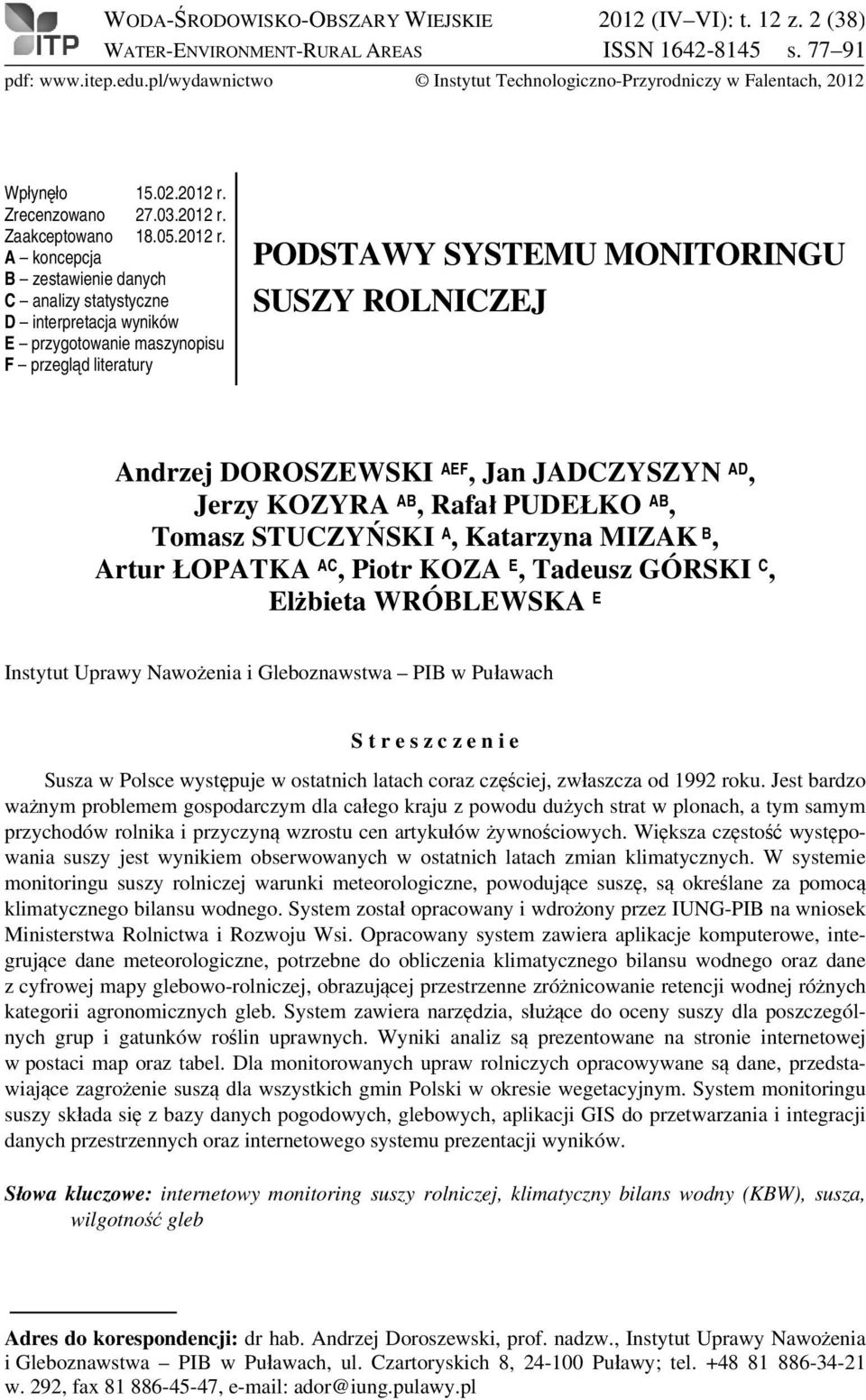 Zrecenzowano 27.03.2012 r.