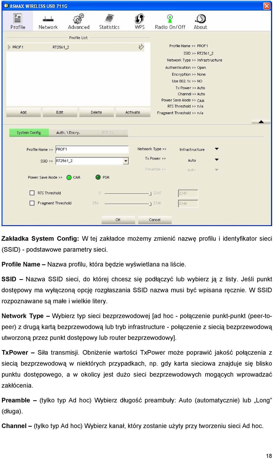 W SSID rozpoznawane są małe i wielkie litery.